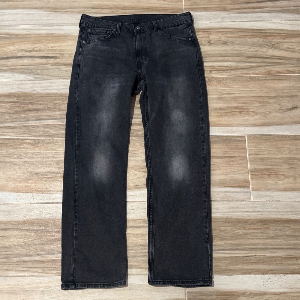 Levis 569 Loose Straight Fit Faded Black Denim Jeans Mens 33x32 00569-0390